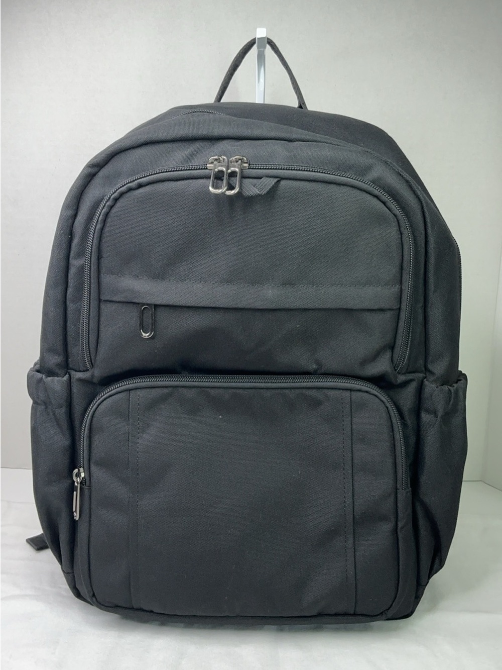 Black backpack Whit Multiple Compartments.